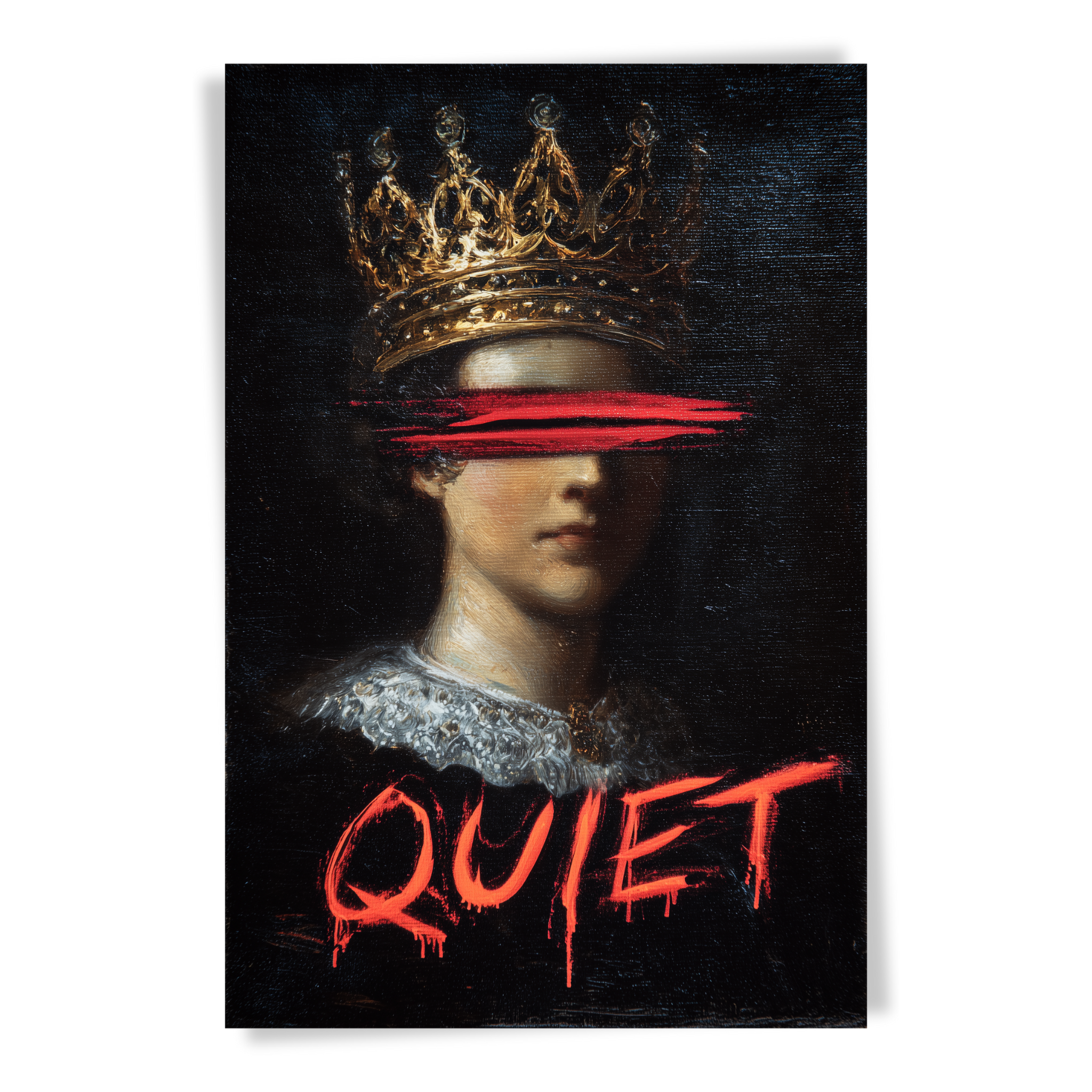 Quiet Crown – Baroque Royal Graffiti Wall Art (2:3 Ratio)
