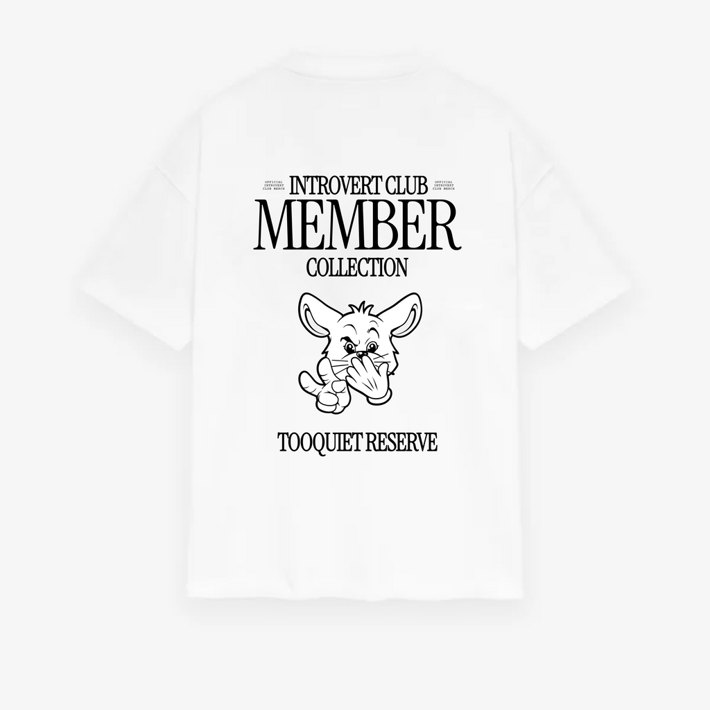 Classic TooQuiet Reserve Oversized Tee – Introvert Club Member Collection