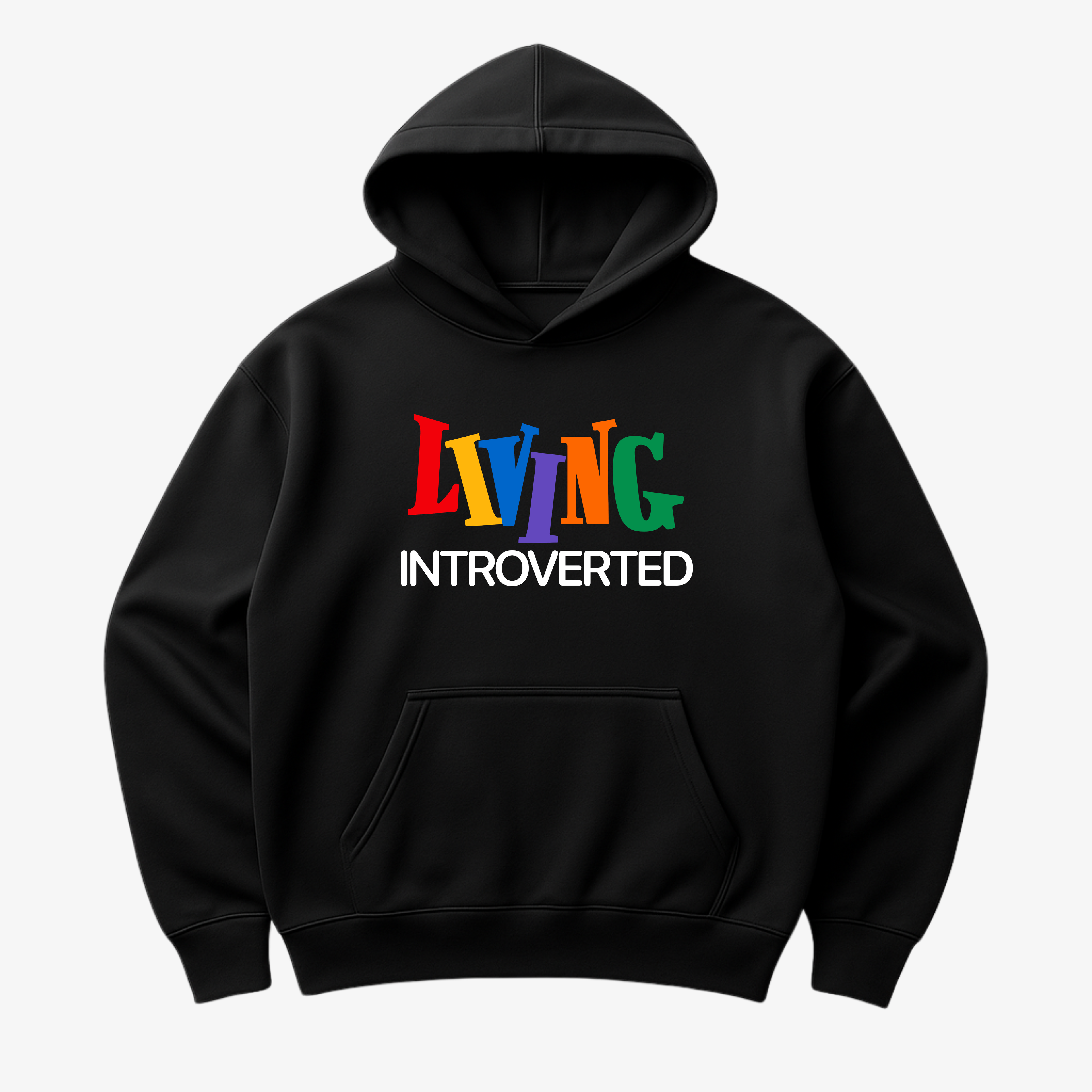 Living Introverted Hoodie | Introvert Streetwear Hoodie for Quiet Minds
