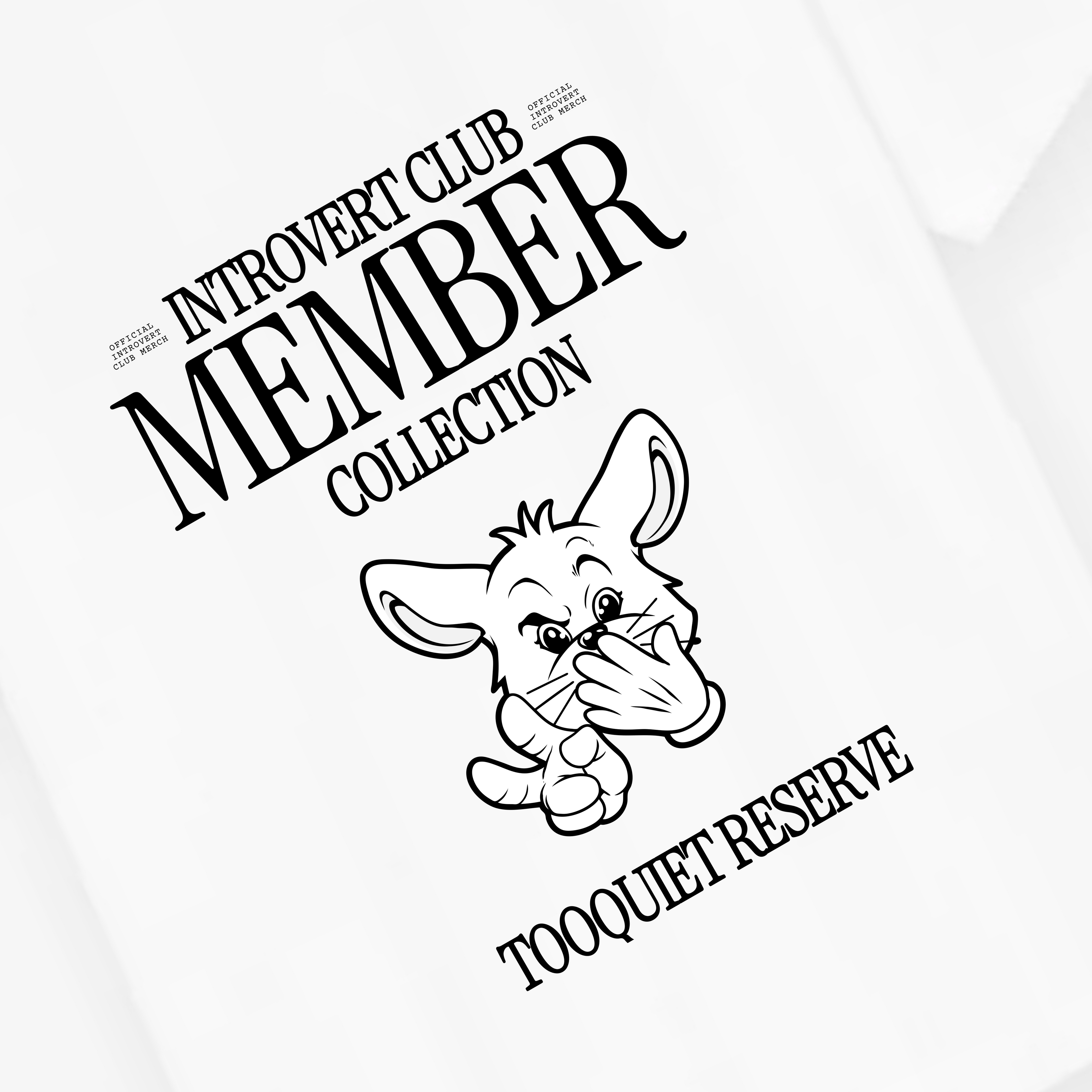 Classic TooQuiet Reserve Oversized Tee – Introvert Club Member Collection