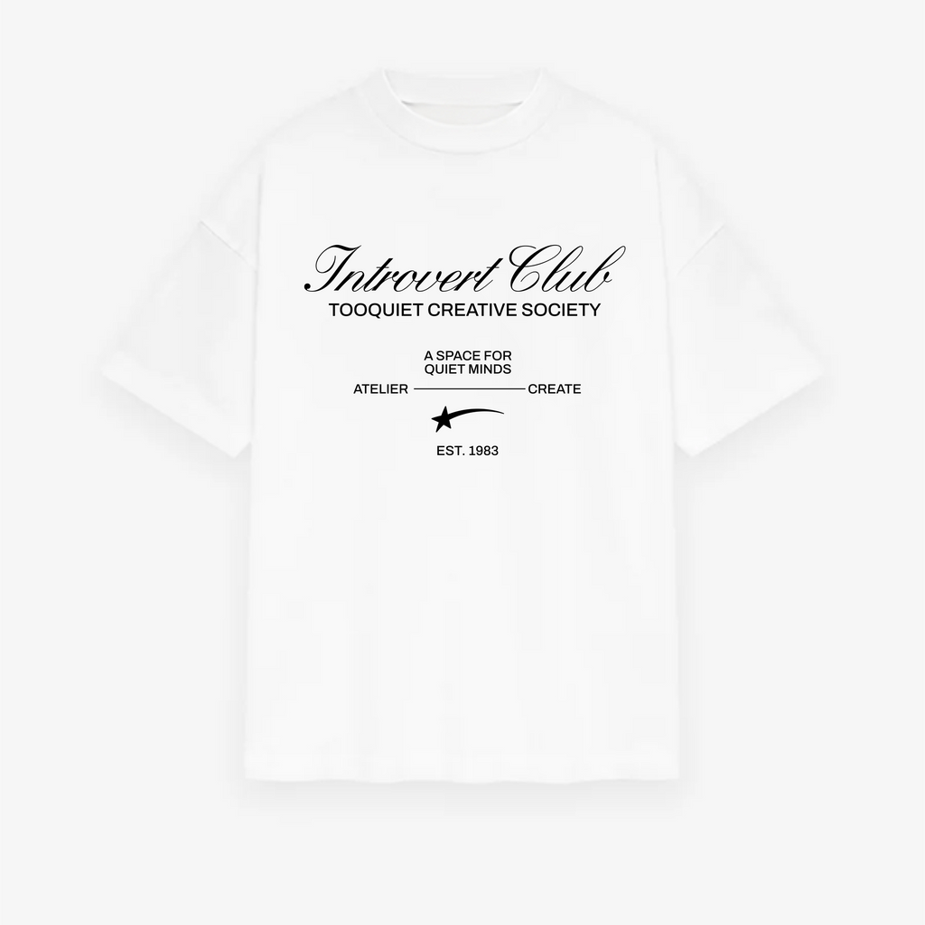 Classic Introvert Club Oversized Tee – TooQuiet Creative Society