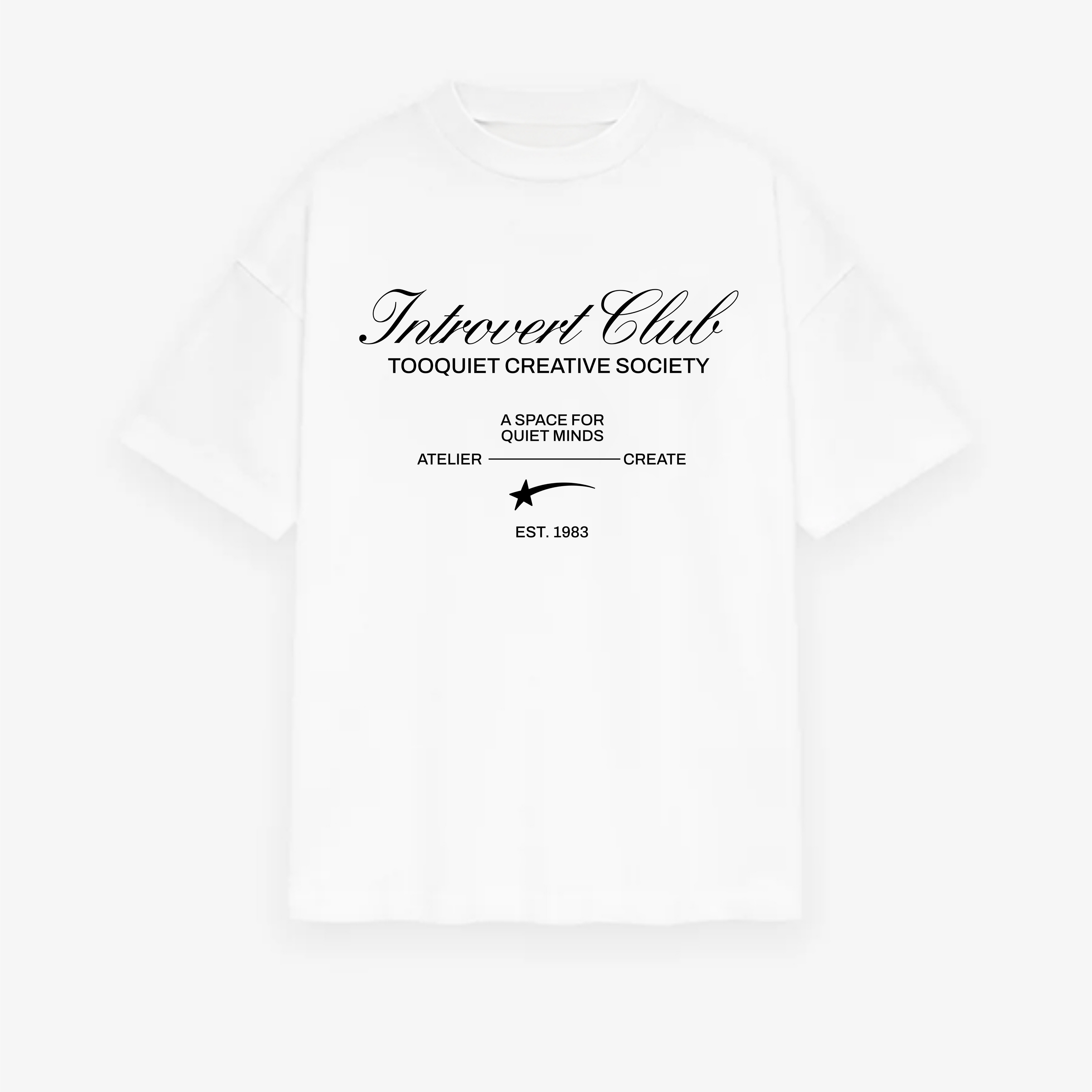 Classic Introvert Club Oversized Tee – TooQuiet Creative Society