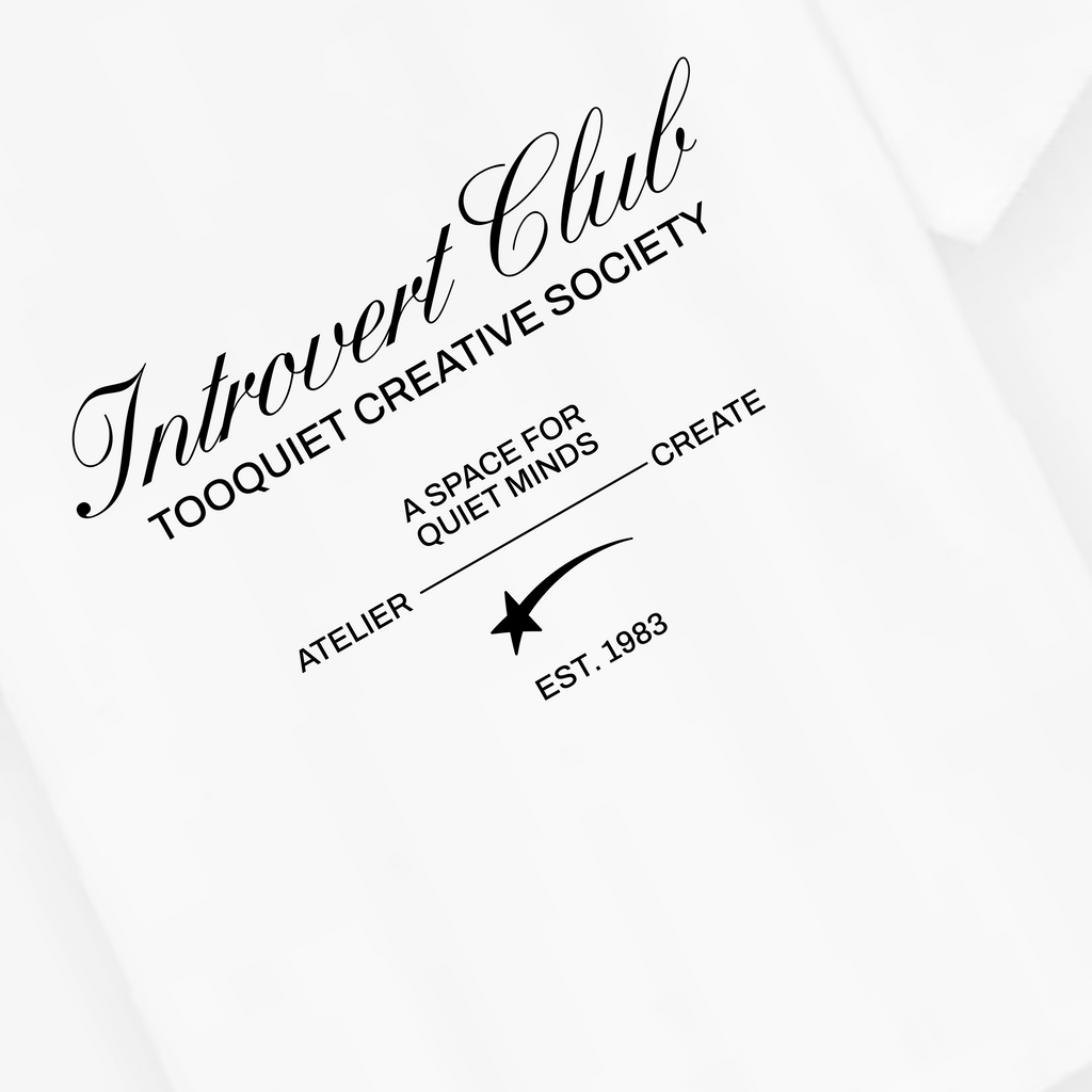 Classic Introvert Club Oversized Tee – TooQuiet Creative Society