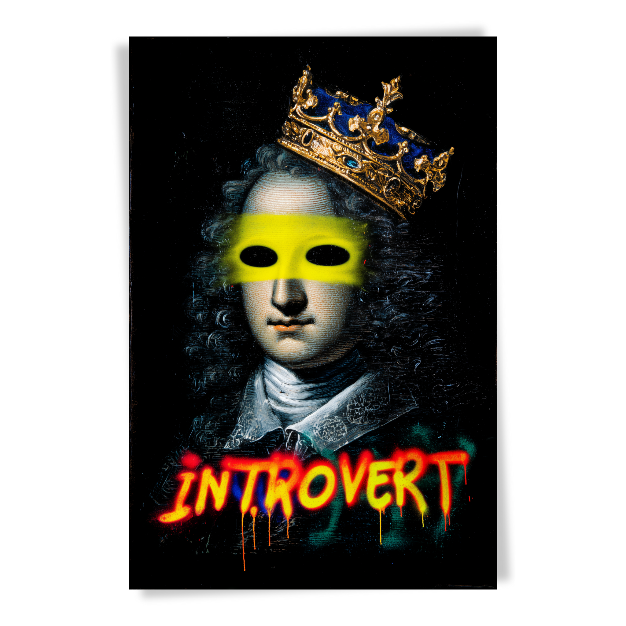 Introvert Royal – Baroque Graffiti Wall Art (2:3 Ratio)