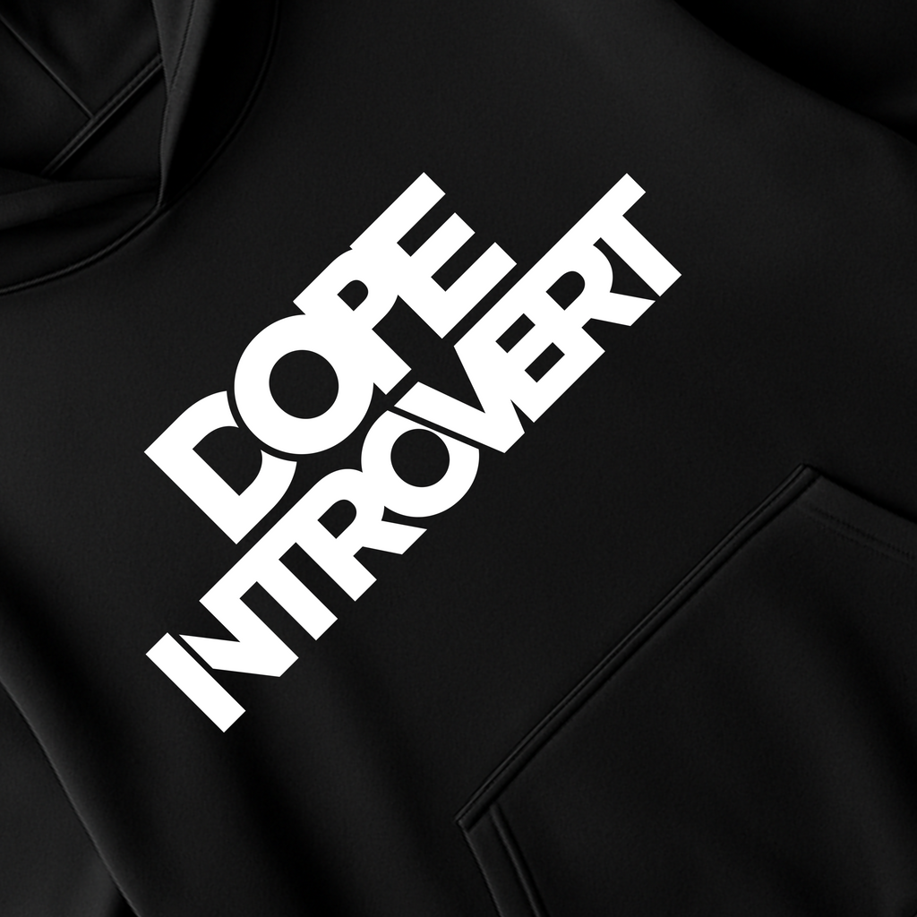 Classic Dope Introvert Black Hoodie