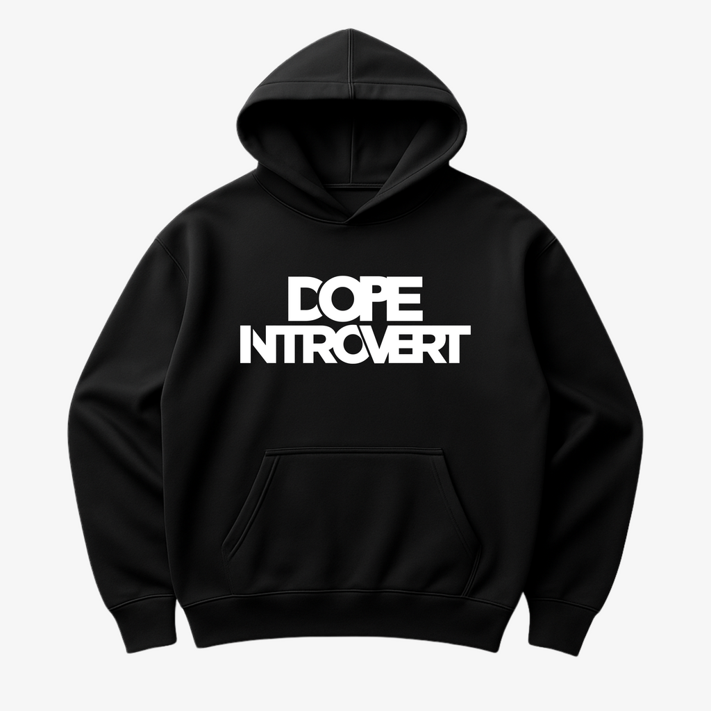 Classic Dope Introvert Black Hoodie