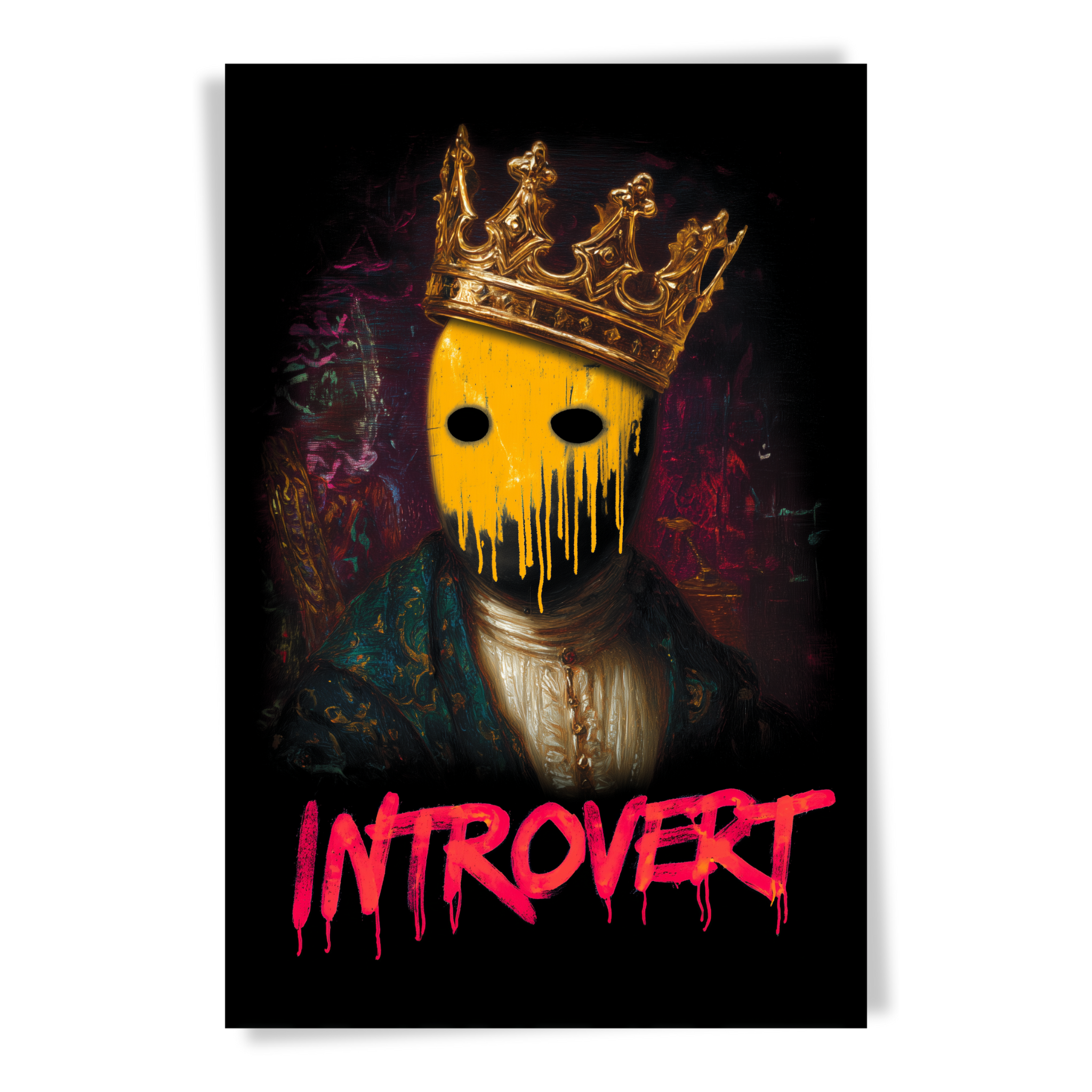 Yellow Mask Introvert – Baroque Street Art Print (2:3 Ratio)
