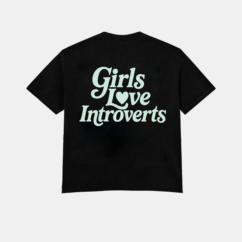 Girls Love Introverts - Black / Pink