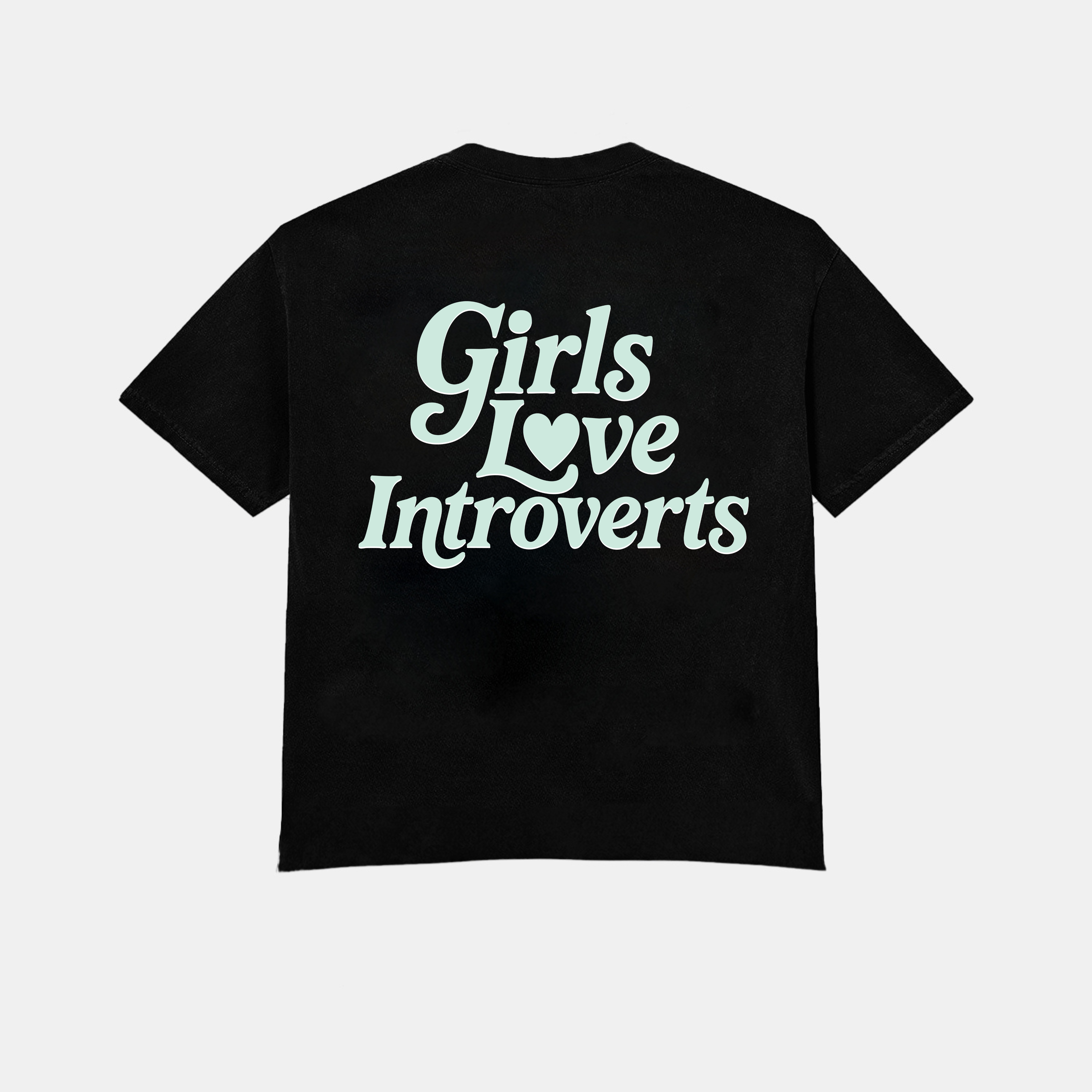 Girls Love Introverts - Black / Pink