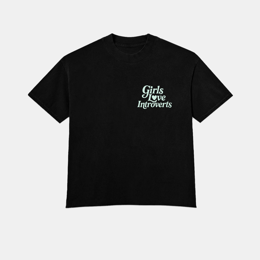 Girls Love Introverts - Black / Pink