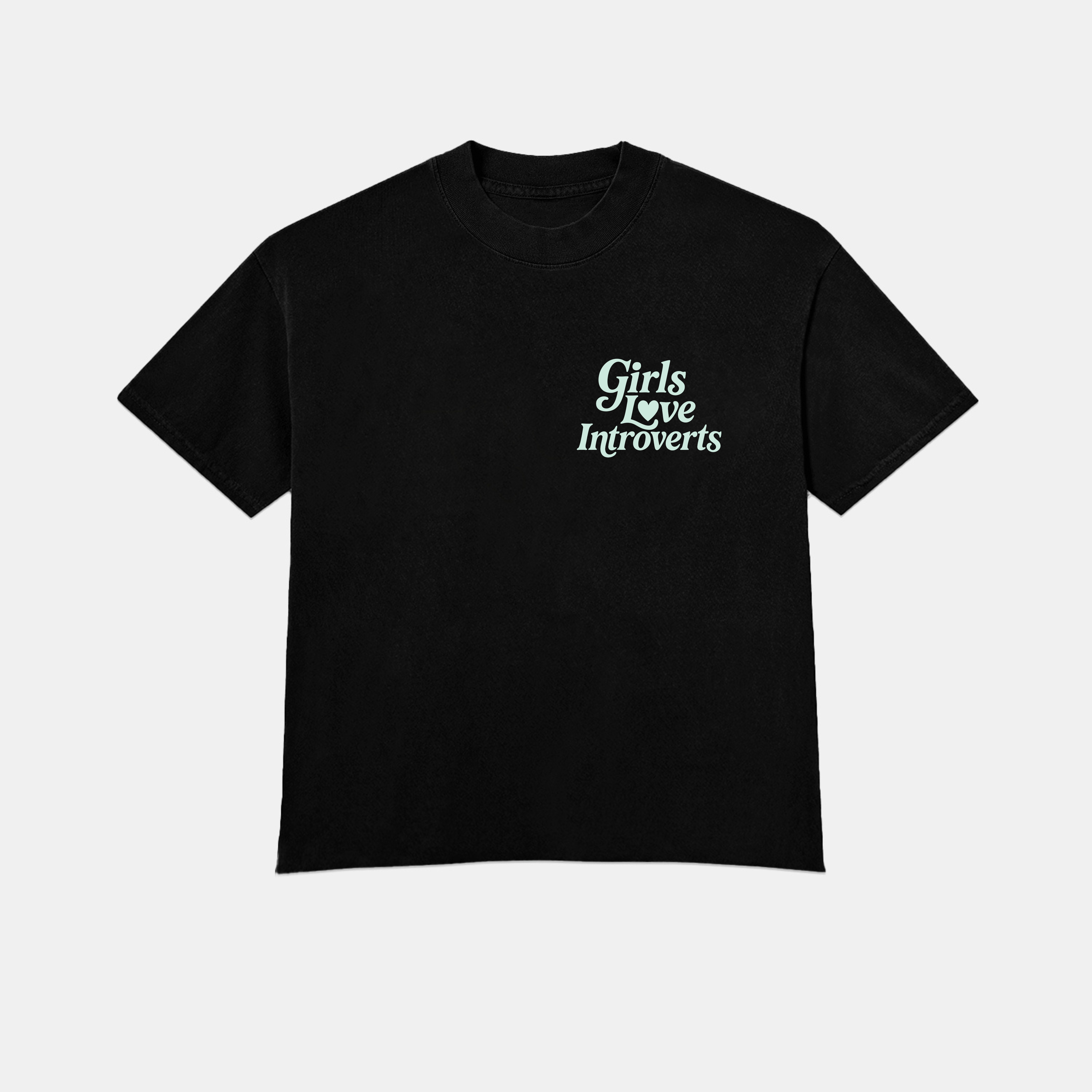 Girls Love Introverts - Black / Pink