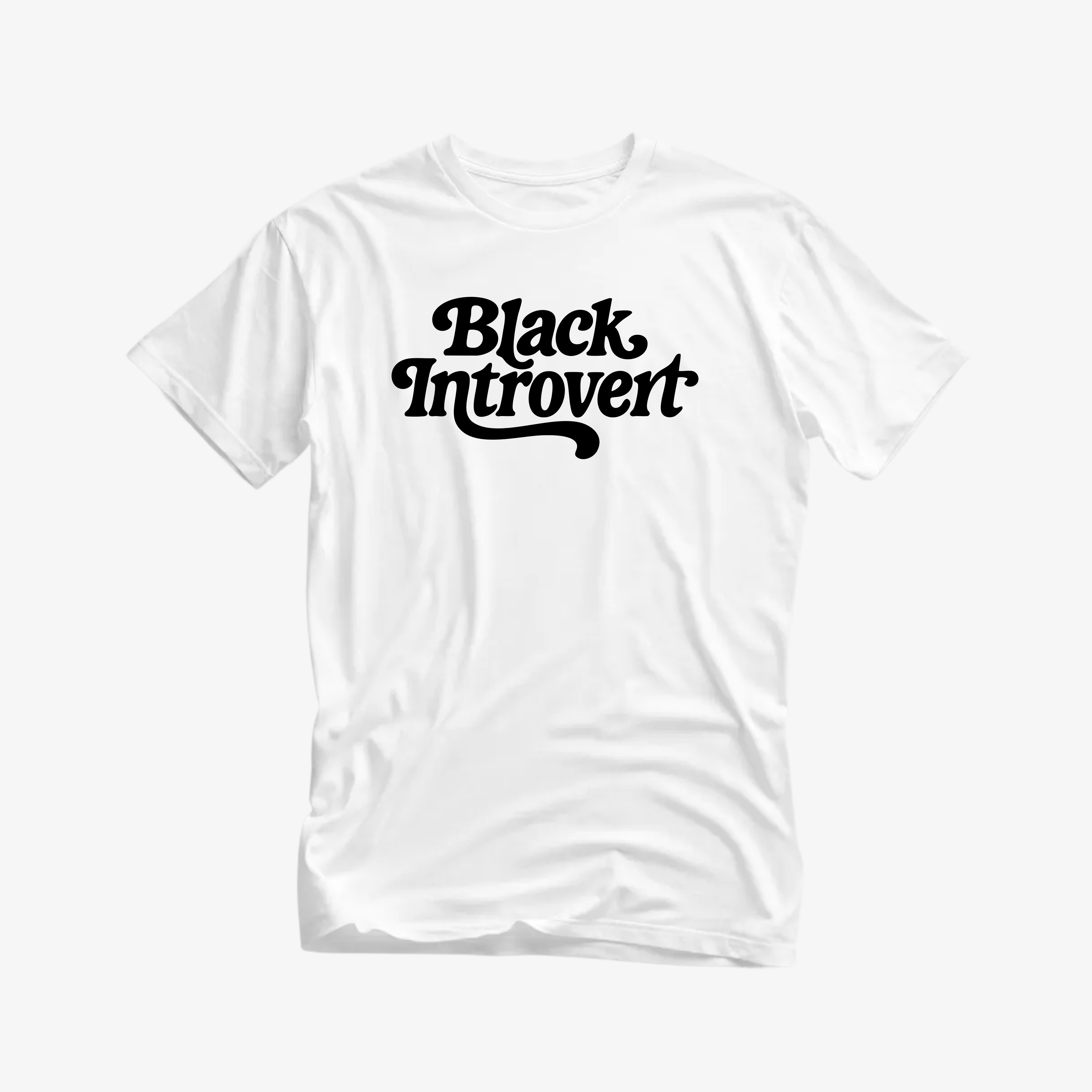 Black Introvert T-Shirt | Minimal Introvert Streetwear Tee