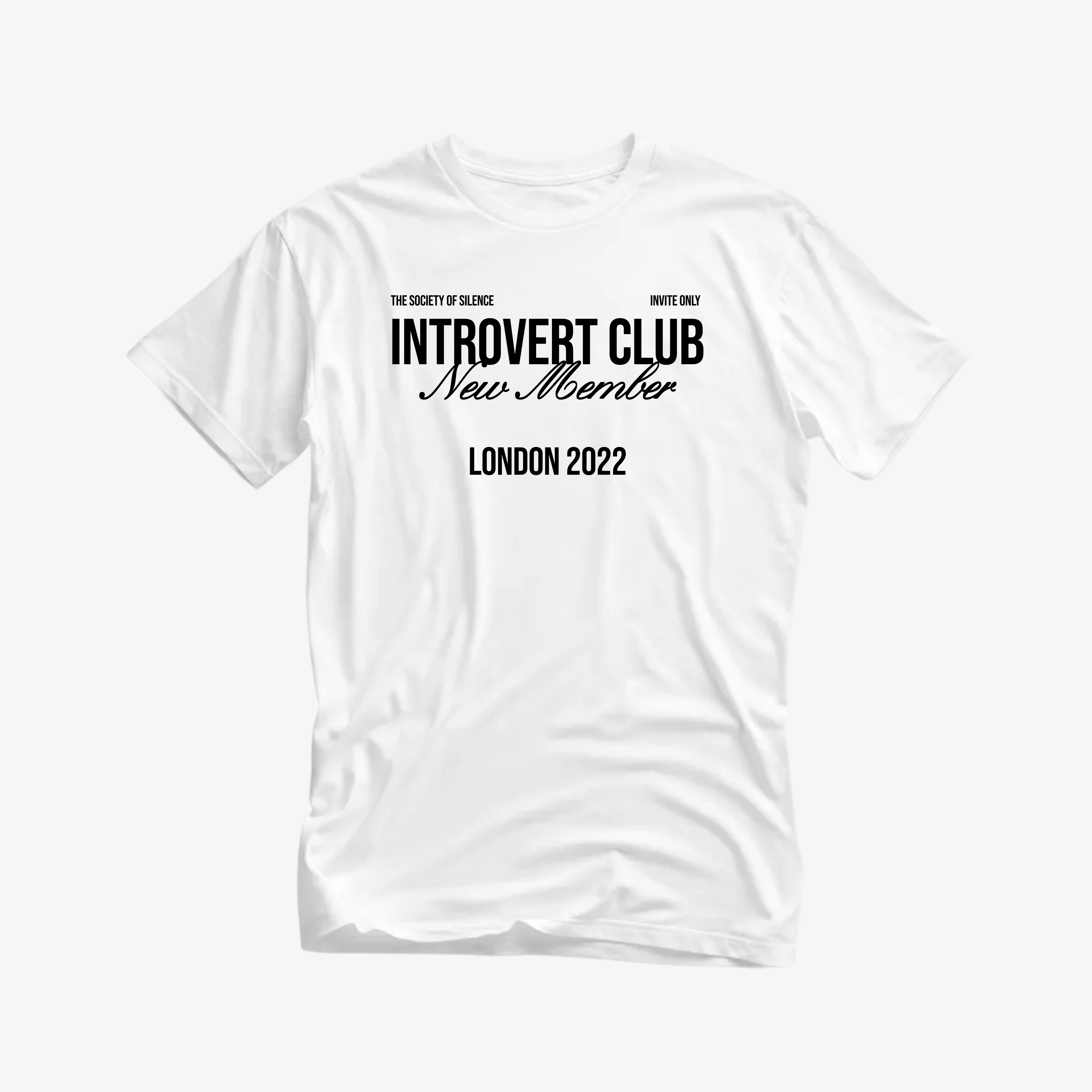 Introvert Club New Member T-Shirt | Quiet Society Edition