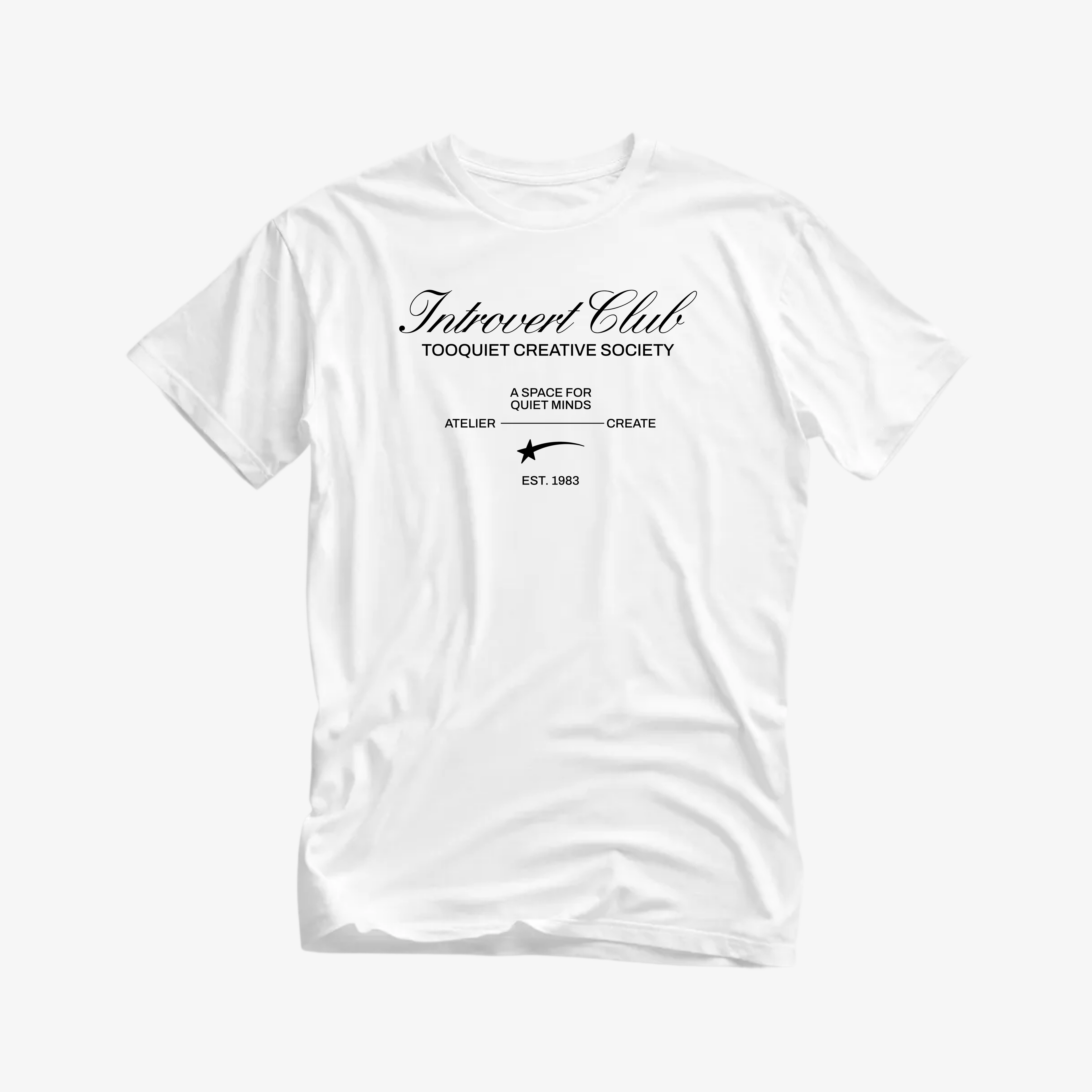 Introvert Club T-Shirt | TooQuiet Creative Society Tee for Quiet Minds