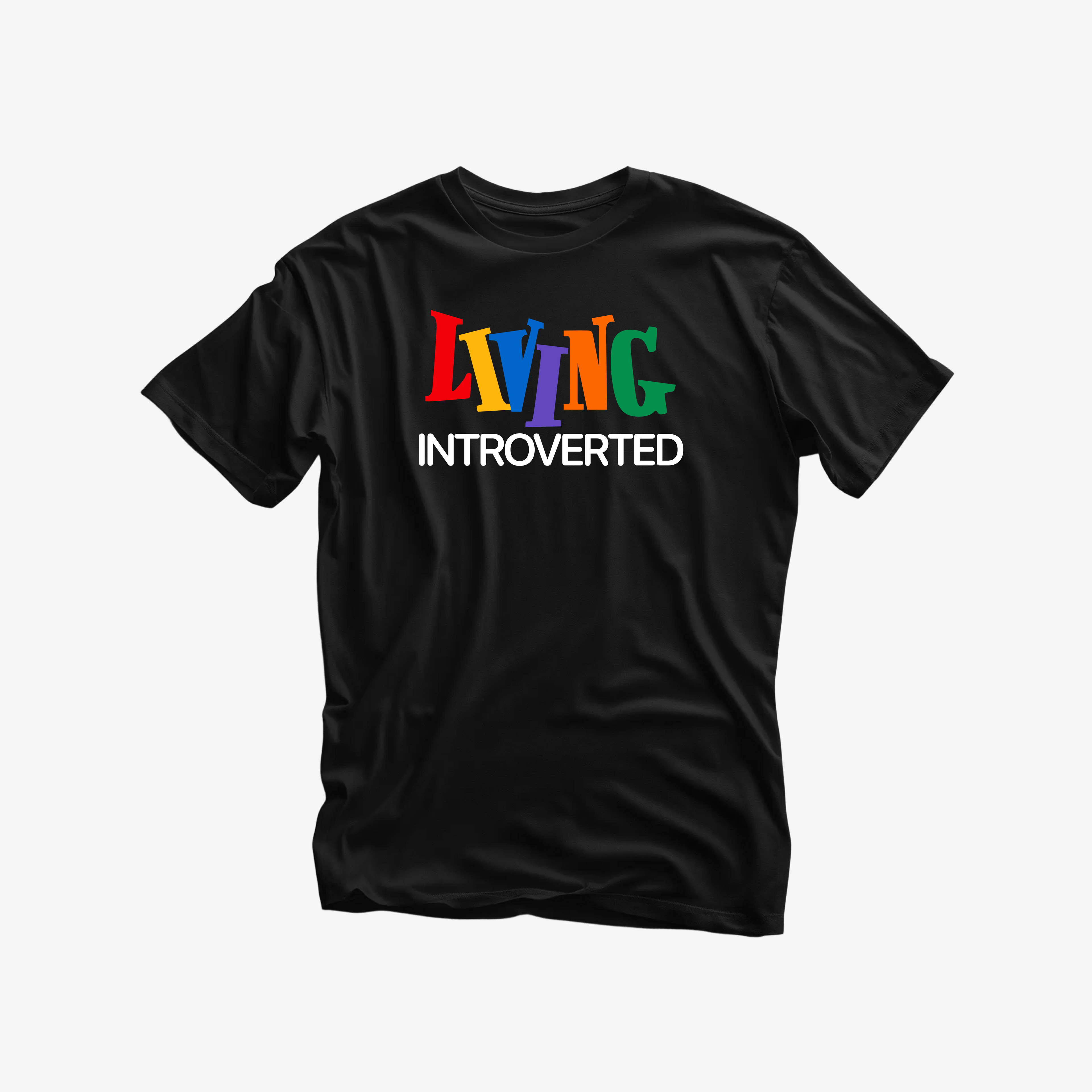 Living Introverted T-Shirt | Introvert Streetwear Tee for Quiet Minds
